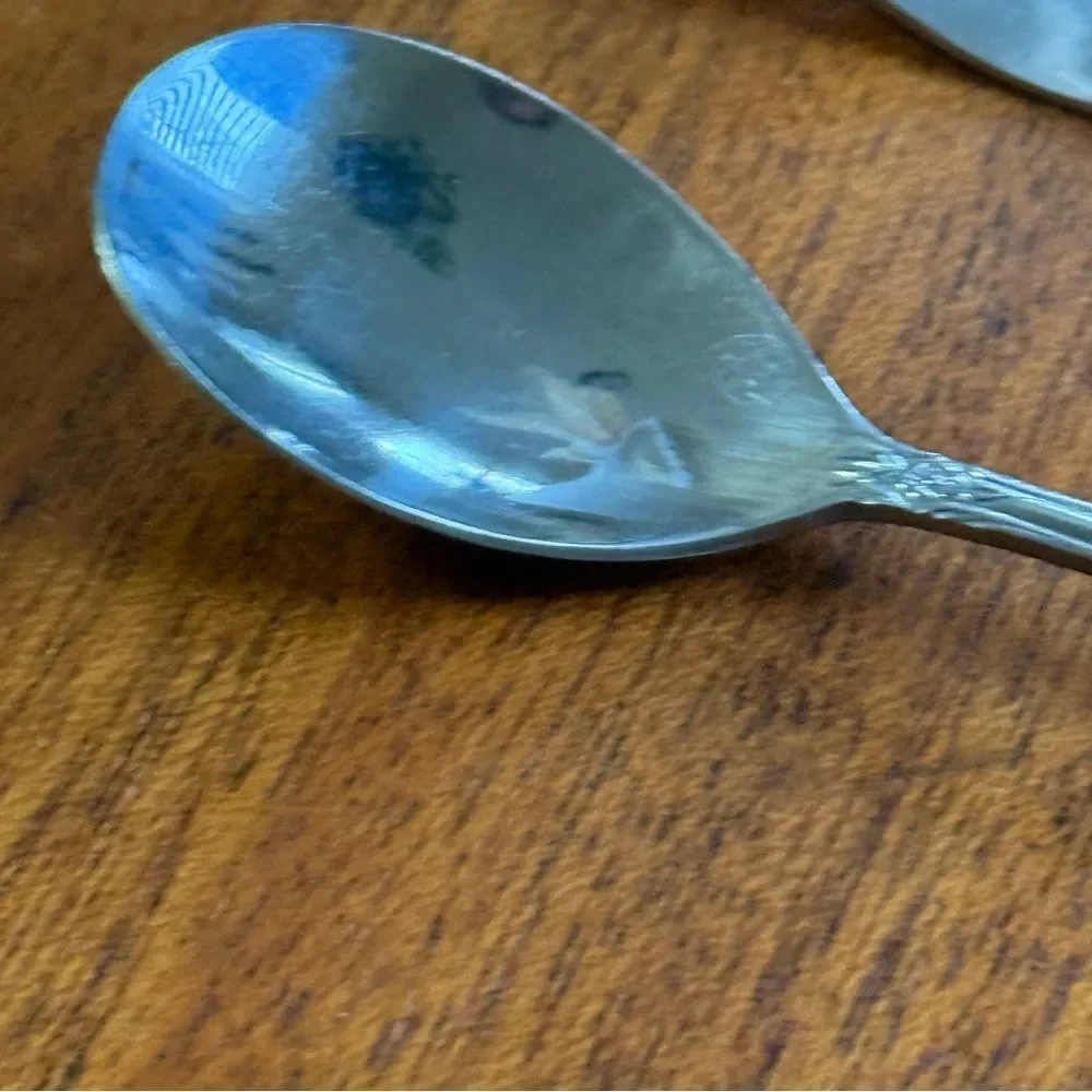Vintage Lusterware Serving Set of 4 Stainless Steel